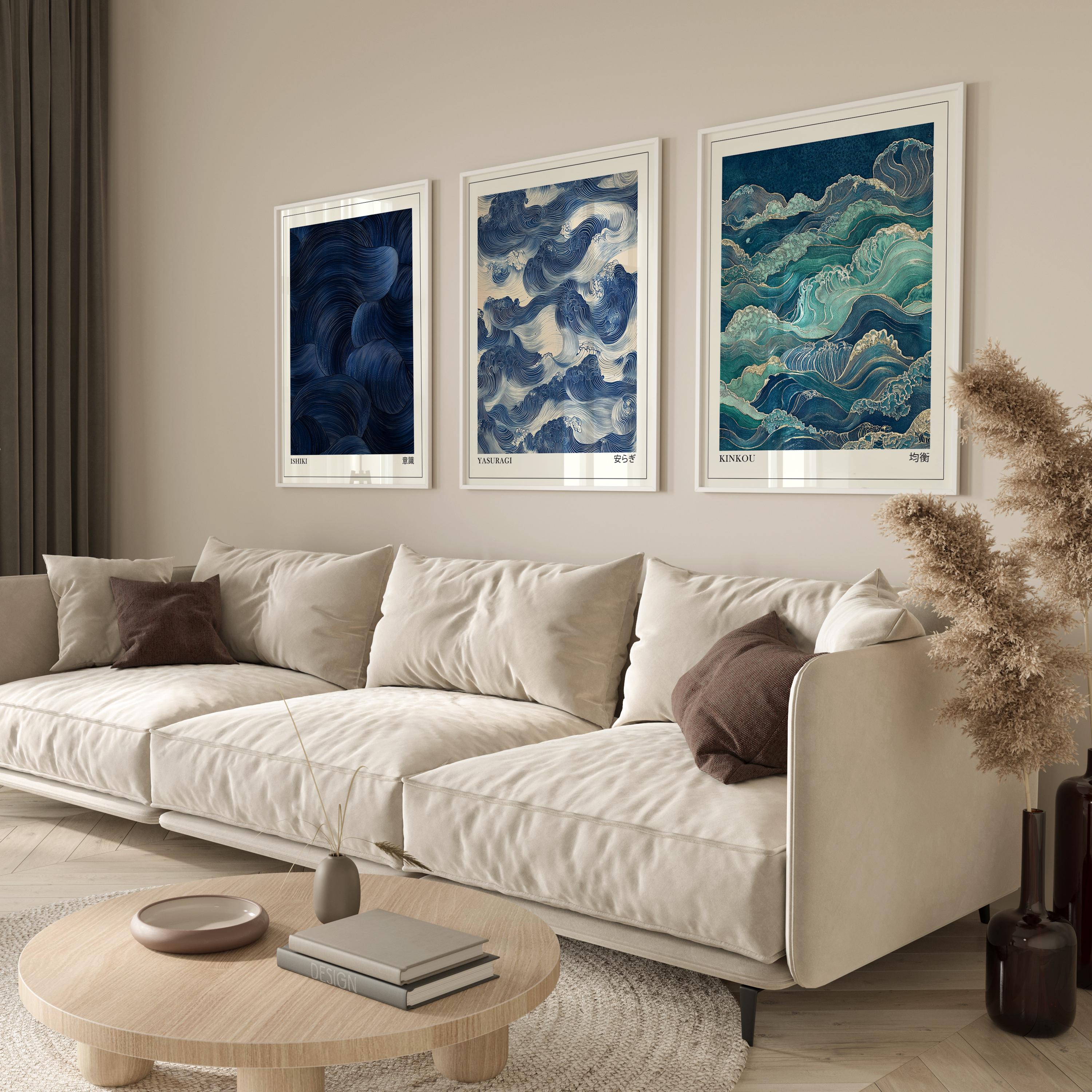 Japandi Wall Art Set of 3, Mod - Japanese Lifestyle In Japanese 评论和价格