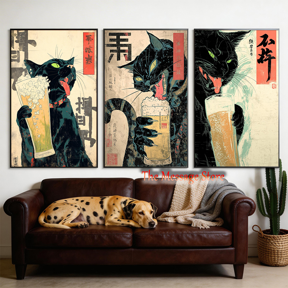 Japanese Quirky Cat Drinking A - Japanese Lifestyle In Japanese 评论和价格