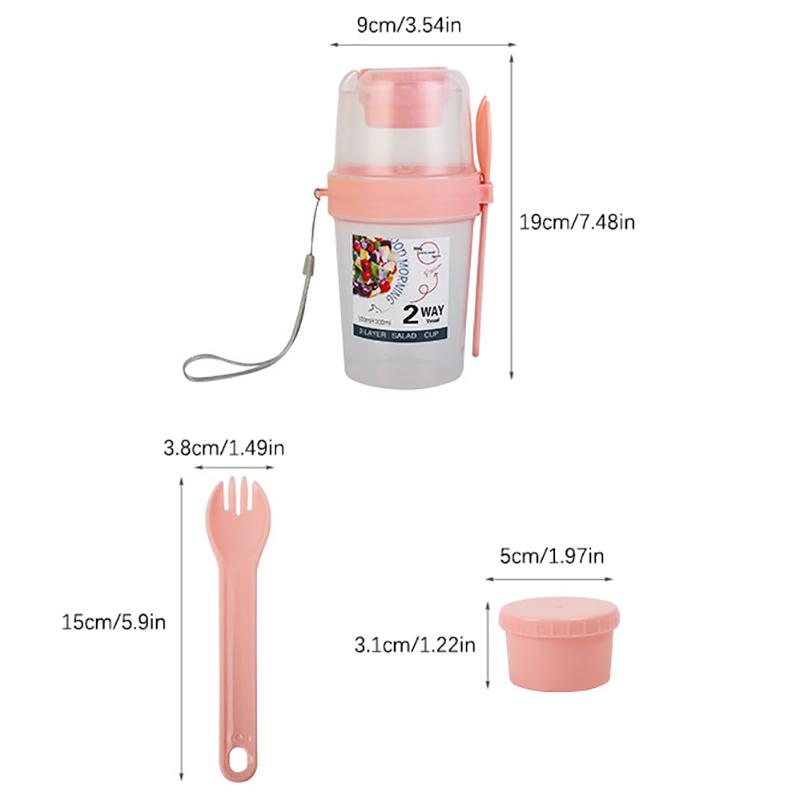 Breakfast Fruit Oat Yogurt Sal - Bento Box Two Tier 评论和价格